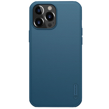 Nillkin Super Frosted Shield wzmocnione etui pokrowiec + podstawka iPhone 13 Pro Max niebieski - Nillkin