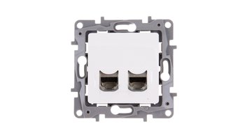 NILOE Gniazdo komputerowe podwójne RJ45 kat.6 STP białe 664776 - LEGRAND