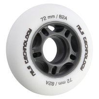 NILS Extreme, Kółka poliuretanowe matowe PU 72x24 82A, biały, 4 szt