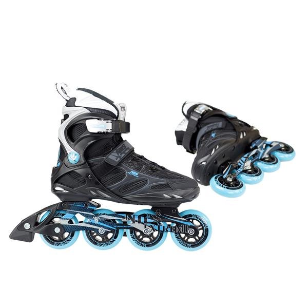NILS Extreme, Łyżworolki regulowane, NA5003 S, czarno-niebieski, rozmiar 40