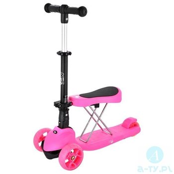 Nils, Hulajnoga dziecięca, Hlb12 2w1 pink, różowy - NILS