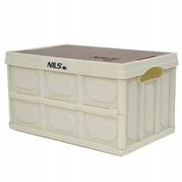 NILS NCB4007 SKŁADANA SKRZYNIA KEMPINGOWA BIAŁA Z FUNKCJĄ STOŁU 2W1 15L