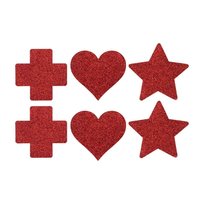 Nipple Cover Set - Cross Star Heart - Red Inna marka