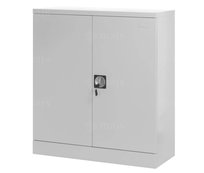 Niska szafa z półką metalowa zamykana na klucz z powłoką antybakteryjną