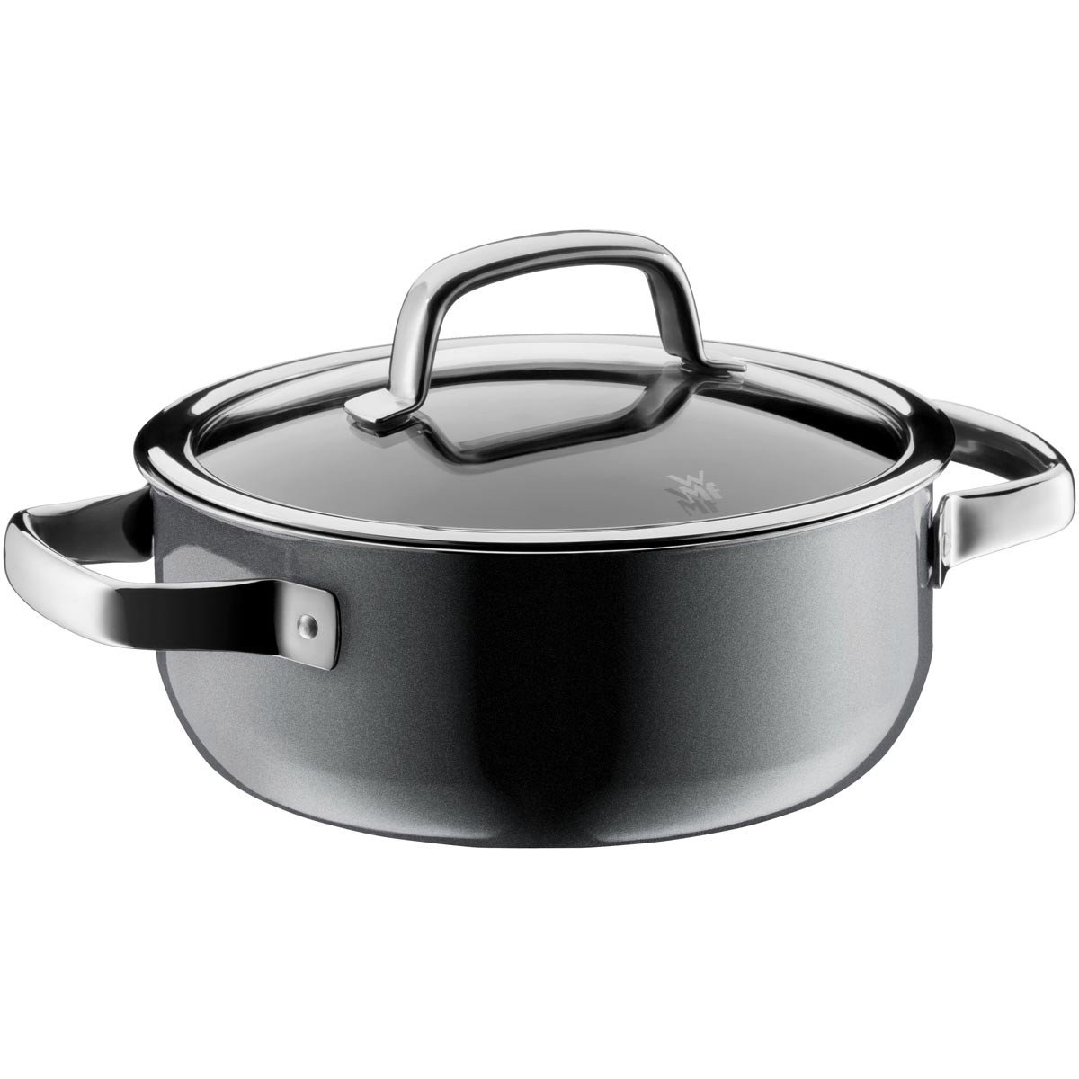 Niski garnek z pokrywką 24 cm (platynowy) Fusiontec Mineral WMF