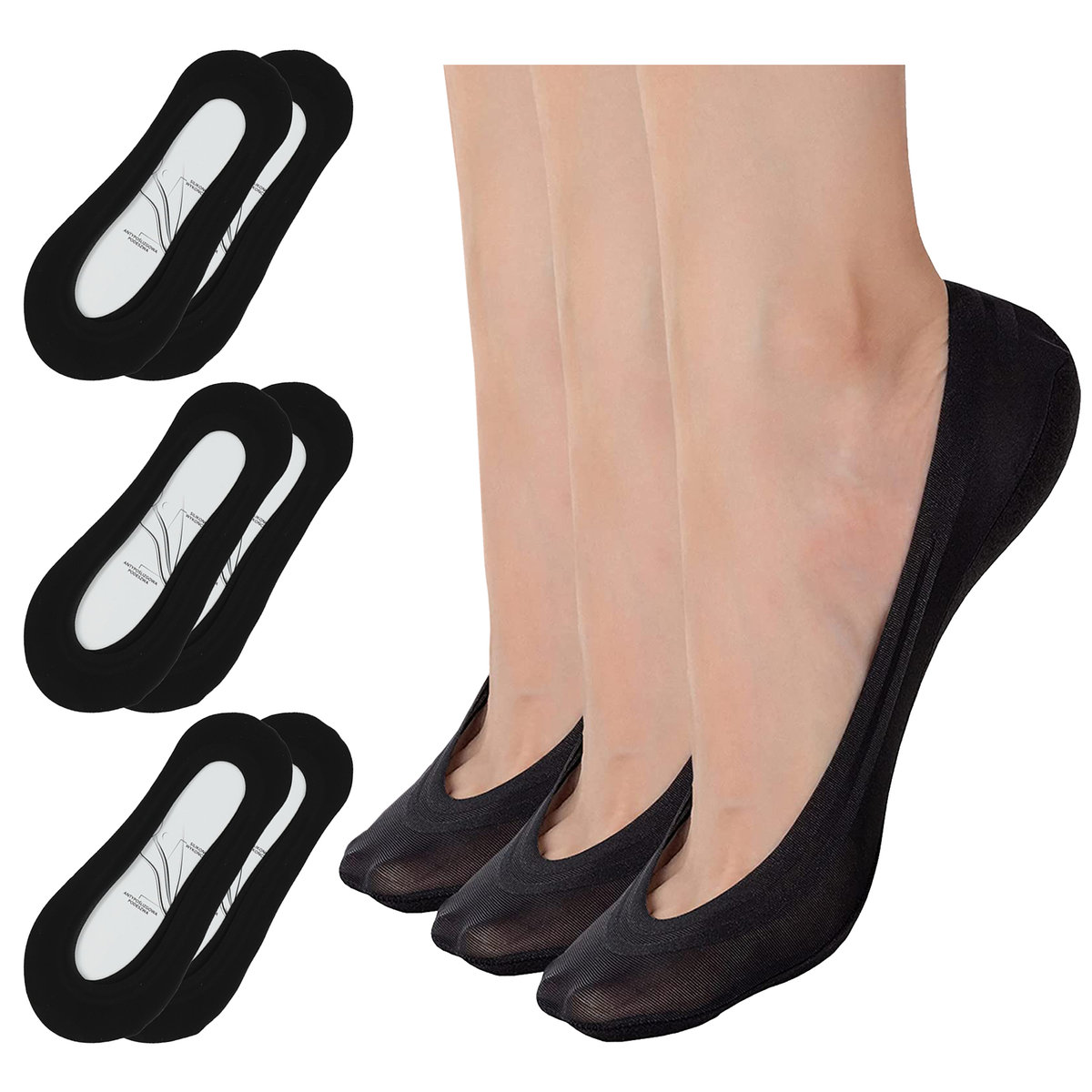Stopki NISKIE STOPKI BALERINKI Laserowo Cięte 3 Pary r. 35-38 - Moraj | Moda ...