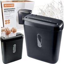 Niszczarka Biurowa Papieru A4 Dokumentów Funkcja Cofania Kosz 8 L 6 Kartek