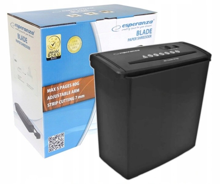 Inny producent Niszczarka do papieru, dokumentow Esperanza BLADE EN101