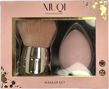 NIUQI Makeup Set Zestaw  Pędzel KABUKI z Gąbeczką 3D - Niuqi