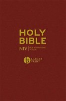 NIV Larger Print Burgundy Hardback Bible Opracowanie zbiorowe
