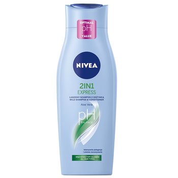 Nivea, 2in1 Express łagodny szampon pielęgnujący z odżywką, 400ml - Nivea