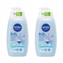 NIVEA BABY 2w1 Żel do mycia kąpieli i szampon z pompką dla dzieci 2 x 500ml