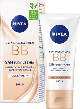 Nivea, BB Krem 5 w 1 Nawilżający SPF15, Odcień jasny, 50ml - Nivea