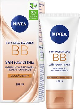 Nivea, BB Krem 5w1 Nawilżający SPF15, Odcień ciemny, 50ml - Nivea
