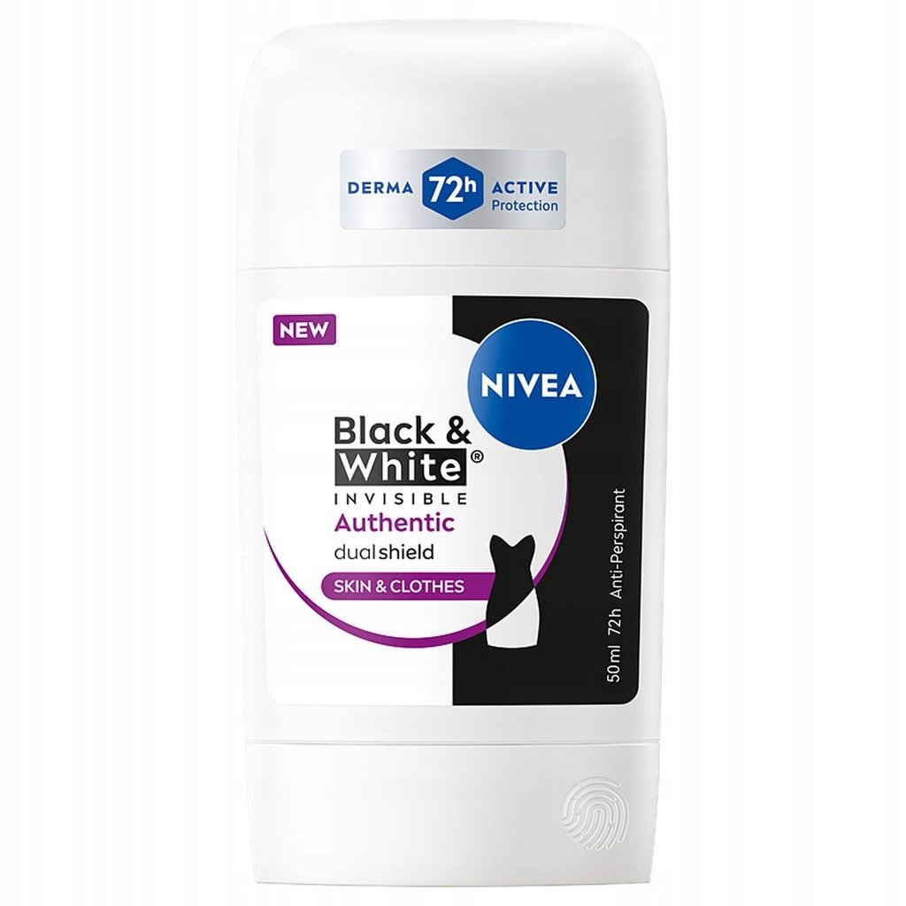 Empik Nivea Black&White Invisible Authentic antyperspirant w sztyfcie 50ml