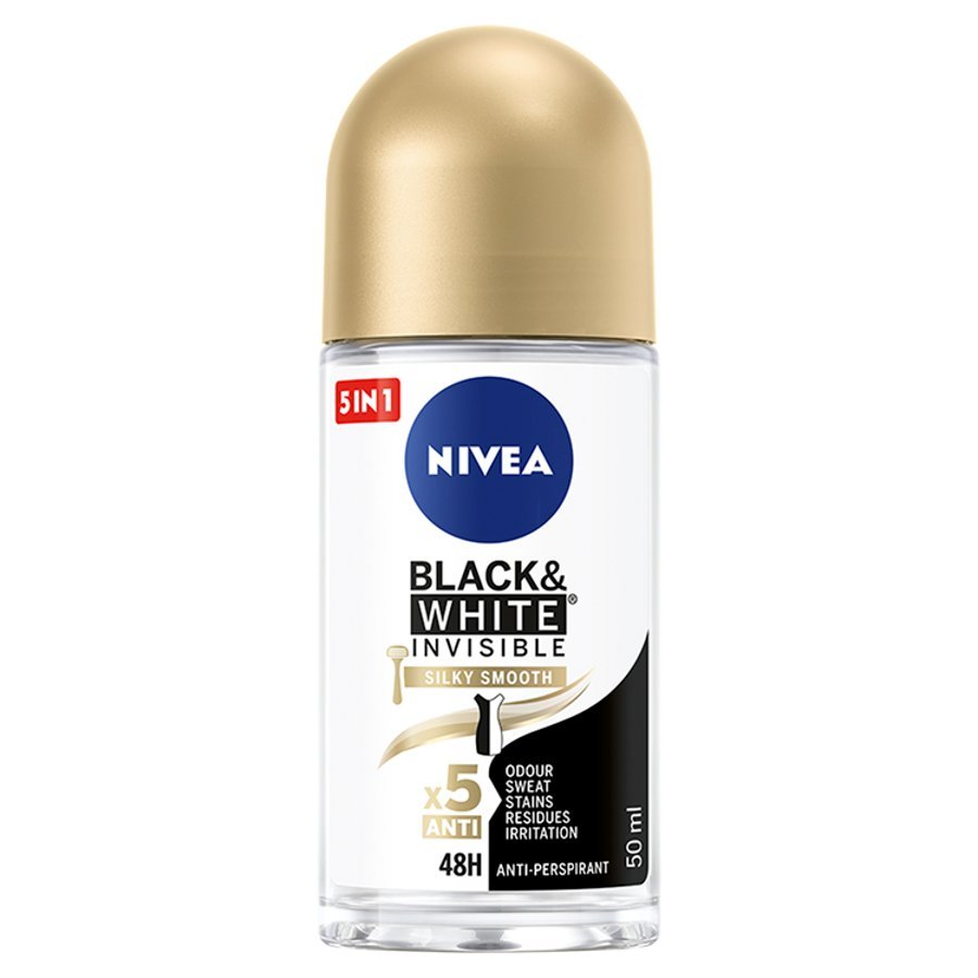 Empik Nivea, Black&White Invisible Silky Smooth antyperspirant w kulce 50ml