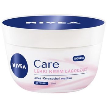 Nivea, Care, lekki krem łagodzący do twarzy, 50 ml - Nivea