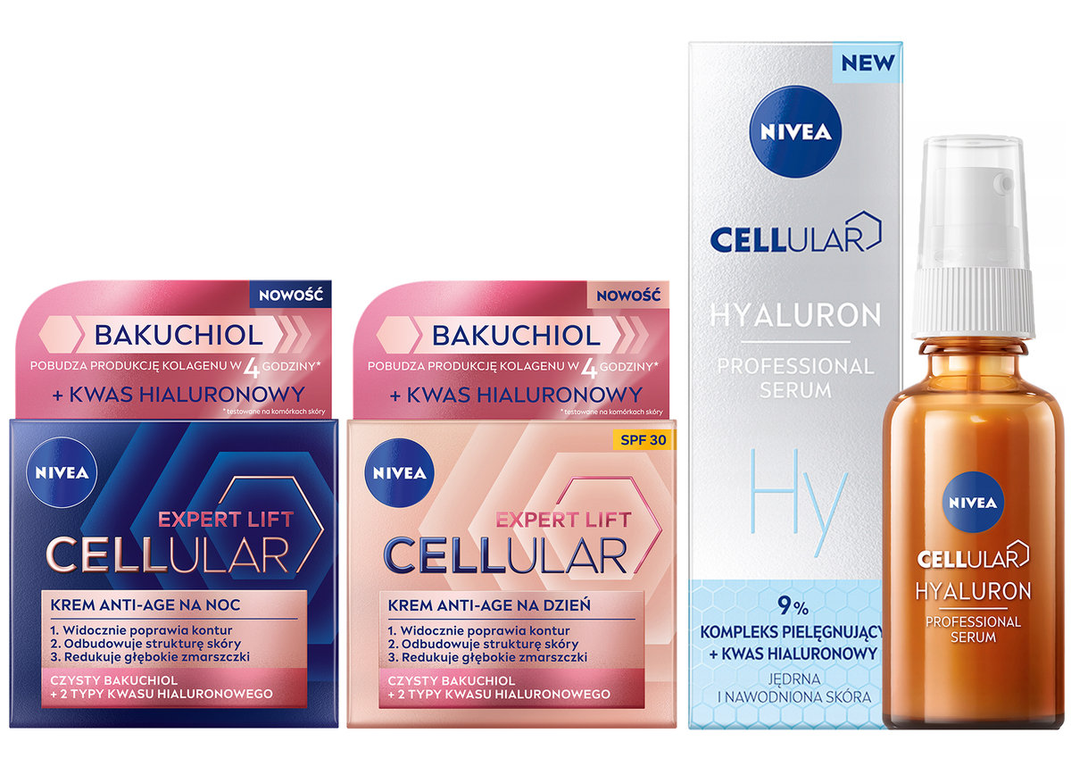 Zdjęcia - Pozostałe kosmetyki Nivea Cellular Expert Lift Anti-Age kremy + serum 
