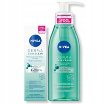 NIVEA DERMA SKIN CLEAR Żel do mycia twarzy 150ml + Peeling bez zmywania