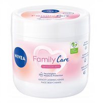 Nivea, Family Care lekki krem nawilżający do twarzy ciała i dłoni 450ml Nivea