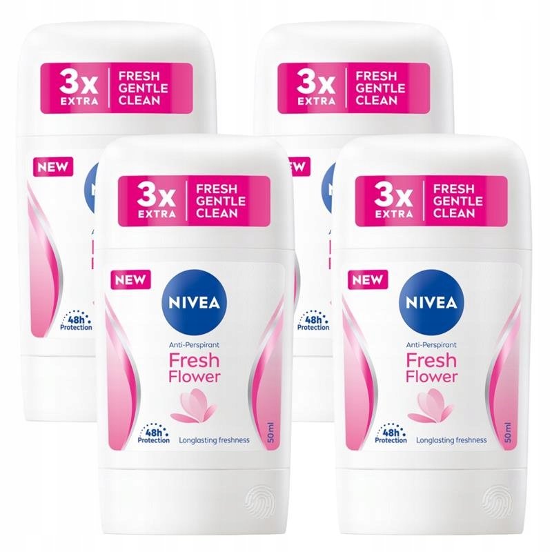 Empik NIVEA Fresh Flower Antyperspirant damski w sztyfcie sztyft 48h 50ml x4