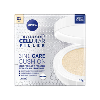 Nivea, Hyaluron Cellular Filler 3in1 Care Cushion pielęgnujący krem-podkład w poduszce SPF15 01 Light 15g - Nivea