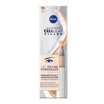 Nivea, Hyaluron Cellular Filler 3In1 Eye Care Concealer krem korygujący cienie pod oczami 01 Light 4ml - Nivea