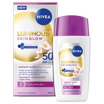 NIVEA LUMINOUS SKIN GLOW Lekki Fluid SPF50+ wyrównujący koloryt 40ml