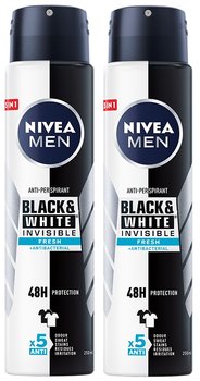 Nivea Men, B&W Fresh, Antyperspirant, 2x250ml - Nivea Men