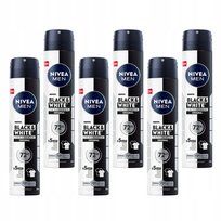 NIVEA MEN Black White Antyperspirant w sprayu męski pod pachy 72H 200ml x 6 Nivea Men