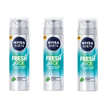 Nivea Men, Fresh Kick, Pianka do golenia, 3x200 ml - Nivea Men