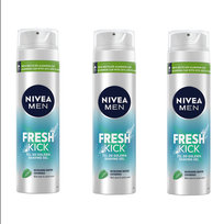Nivea Men, Fresh Kick, Żel do golenia, 3x200 ml
