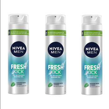 Nivea Men, Fresh Kick, Żel do golenia, 3x200 ml - Nivea Men