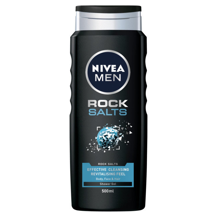 Zdjęcia - Żel pod prysznic Nivea , Men Rock Salts  do twarzy ciała i włosów 500ml 