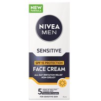 Nivea, Men Sensitive ochronny krem do twarzy SPF15, 75ml