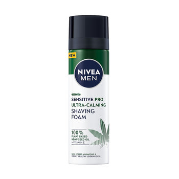 Nivea, Men Sensitive Pro Ultra-Calming Shaving Foam pianka  z olejem z nasion konopnych 200ml - Nivea