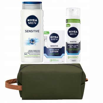 Nivea Men Sensitive, Zestaw Kosmetyków Do Ciała I Twarzy, 2 Szt. + Kosmetyczka - Nivea Men