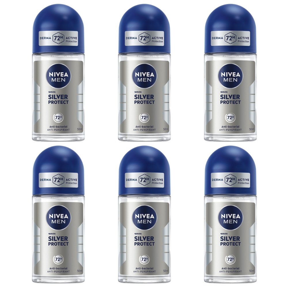 Empik NIVEA MEN Silver Protect Antyperspirant męski w kulce pod pachy 50ml x 6szt