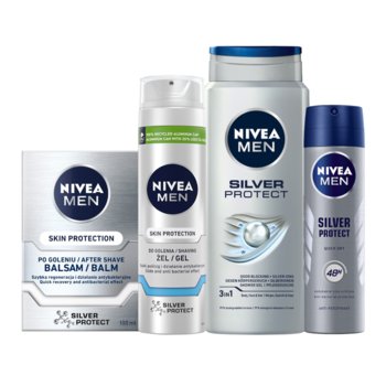 Nivea Men Silver, Protect, Zestaw kosmetyków męskich - Nivea Men