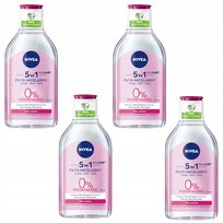 NIVEA MICELLAIR Płyn micelarny do demakijażu oczu ust - cera sucha 400ml x4