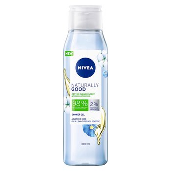 Nivea, Naturally Good Shower Gel żel pod prysznic o zapachu kwiatu bawełny z BIO olejkiem 300ml - Nivea