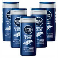 NIVEA PROTECT CARE ��el pod prysznic m��ski p��yn do mycia zestaw 250ml x 5