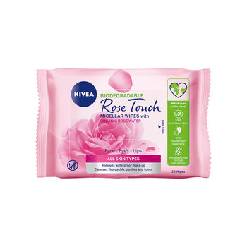 Nivea, Rose Touch micelarne biodegradowalne chusteczki do u z organiczną wodą różaną 25szt - Nivea