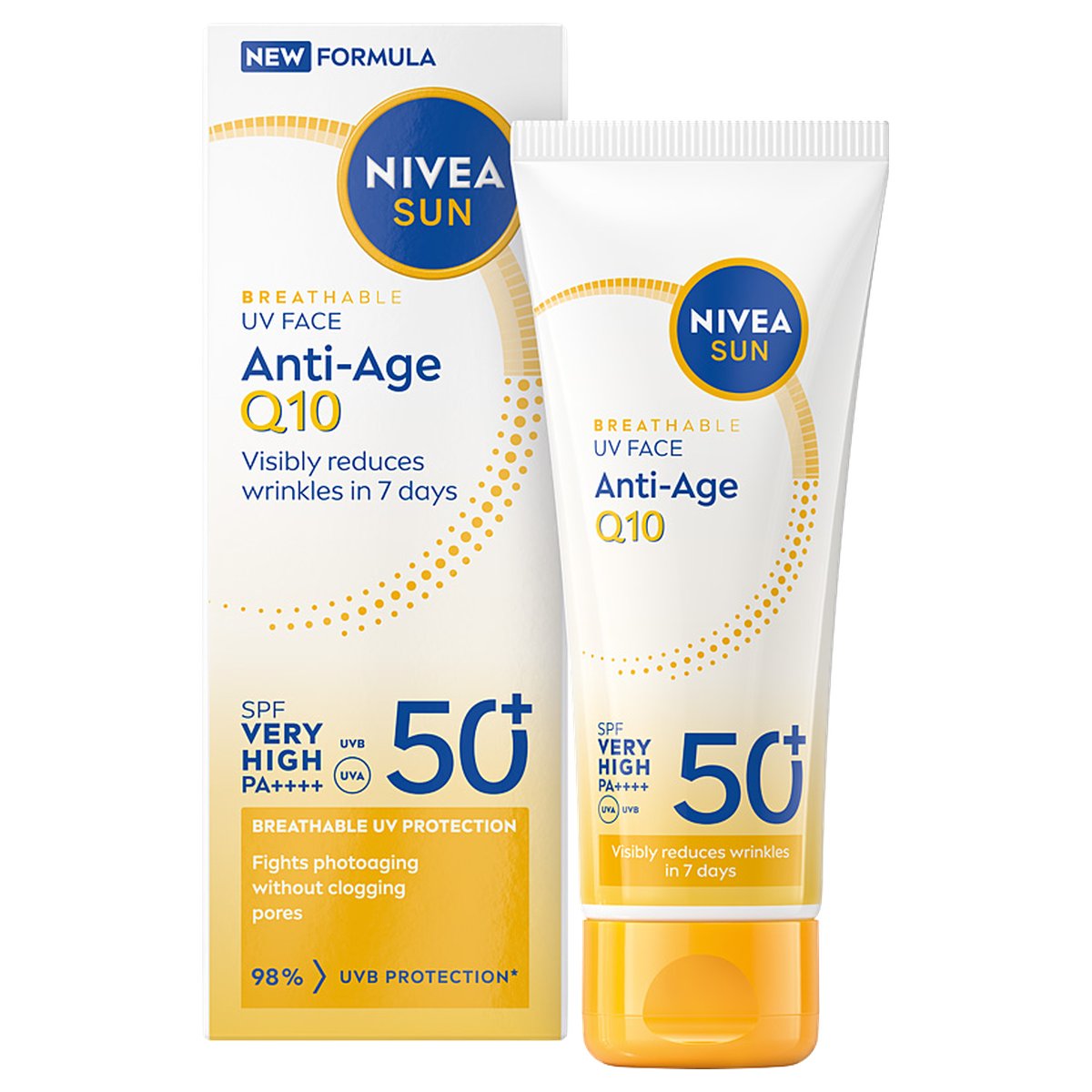 Empik NIVEA SUN UV FACE Q10 Przeciwzmarszczkowy Krem do twarzy SPF50+ PA++++ 40ml