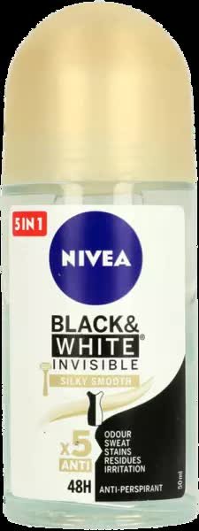 Nivea Women, Invisible Black&White Roll On Silk, Dezodorant, 50Ml