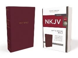 NKJV, Gift and Award Bible, Leather-Look, Burgundy, Red Lett - Nelson Thomas