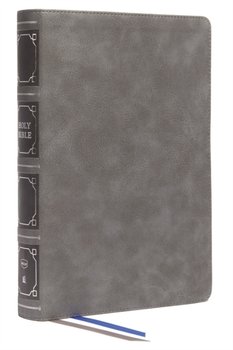NKJV, Reference Bible, Classic Verse-by-Verse, Center-Column, Leathersoft, Gray, Red Letter - Nelson Thomas