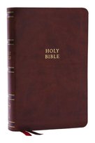 NKJV,  Single-Column Reference Bible,  Verse-by-verse,  Brown Leathersoft,  Red Letter,  Comfort Print Thomas Nelson