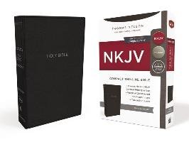 NKJV, Thinline Bible, Compact, Leathersoft, Black, Red Lette - Nelson Thomas