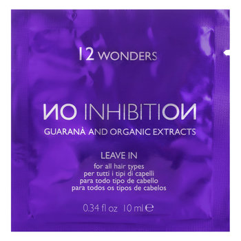 No Inhibition, 12 Wonders, Odżywka do włosów bez spłukiwania wielofunkcyjna, termoochrona, dodatkowa objętość, 10 ml - No Inhibition